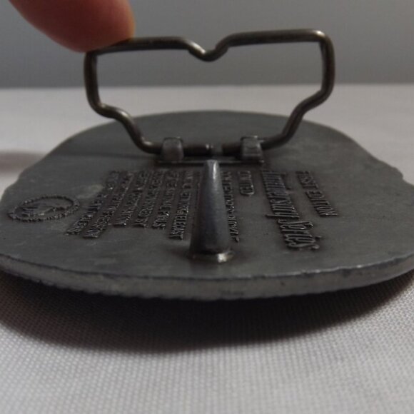 National Finals Rodeo 1983 Hesston 25th Anniversary First Edition Belt Buckle - Picture 4 of 10